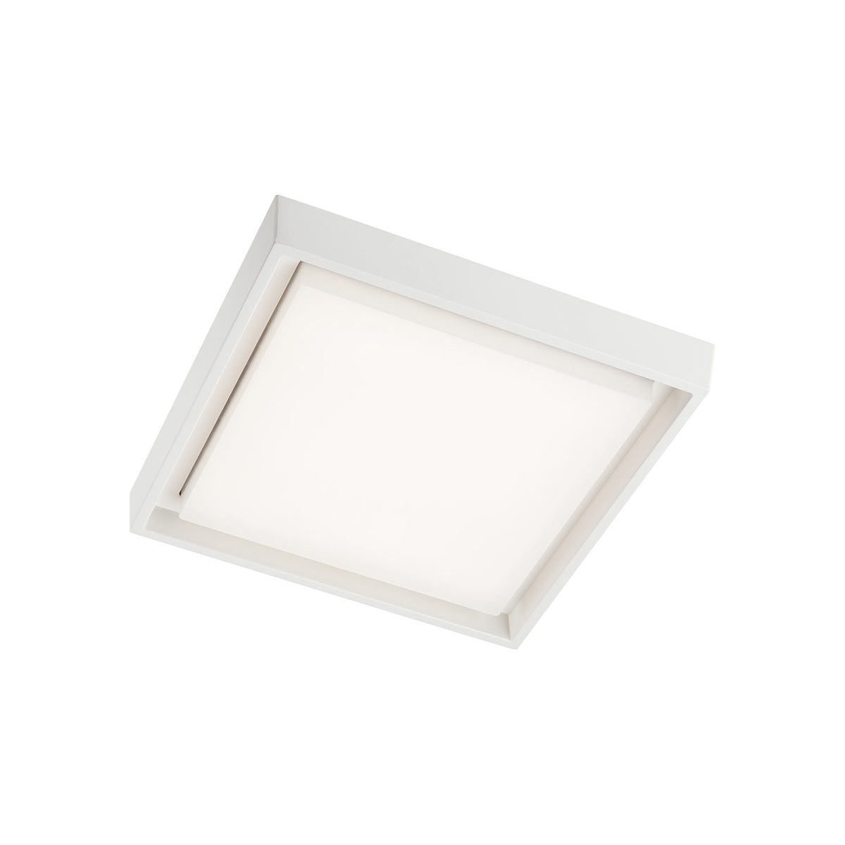 Plafoniera exterior LED Bezel, patrata, alb, 25W, 2680lm, 3000K, IP54, Redo, 9186
