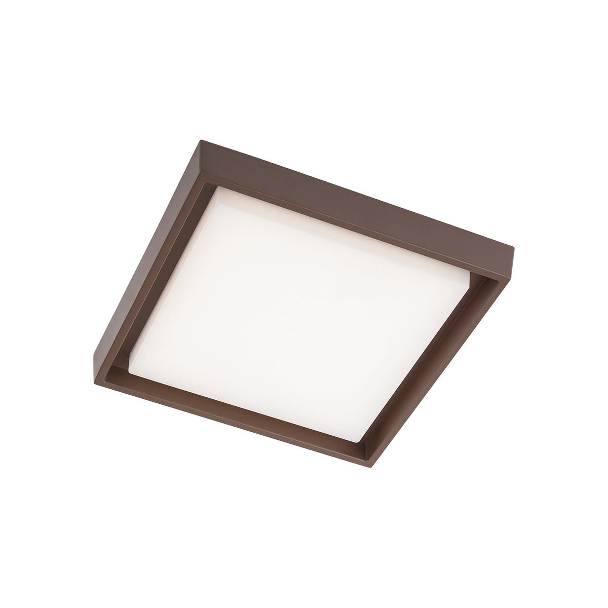 Plafoniera exterior LED Bezel, patrata, maro, 25W, 2680lm, 3000K, IP54, Redo, 9188