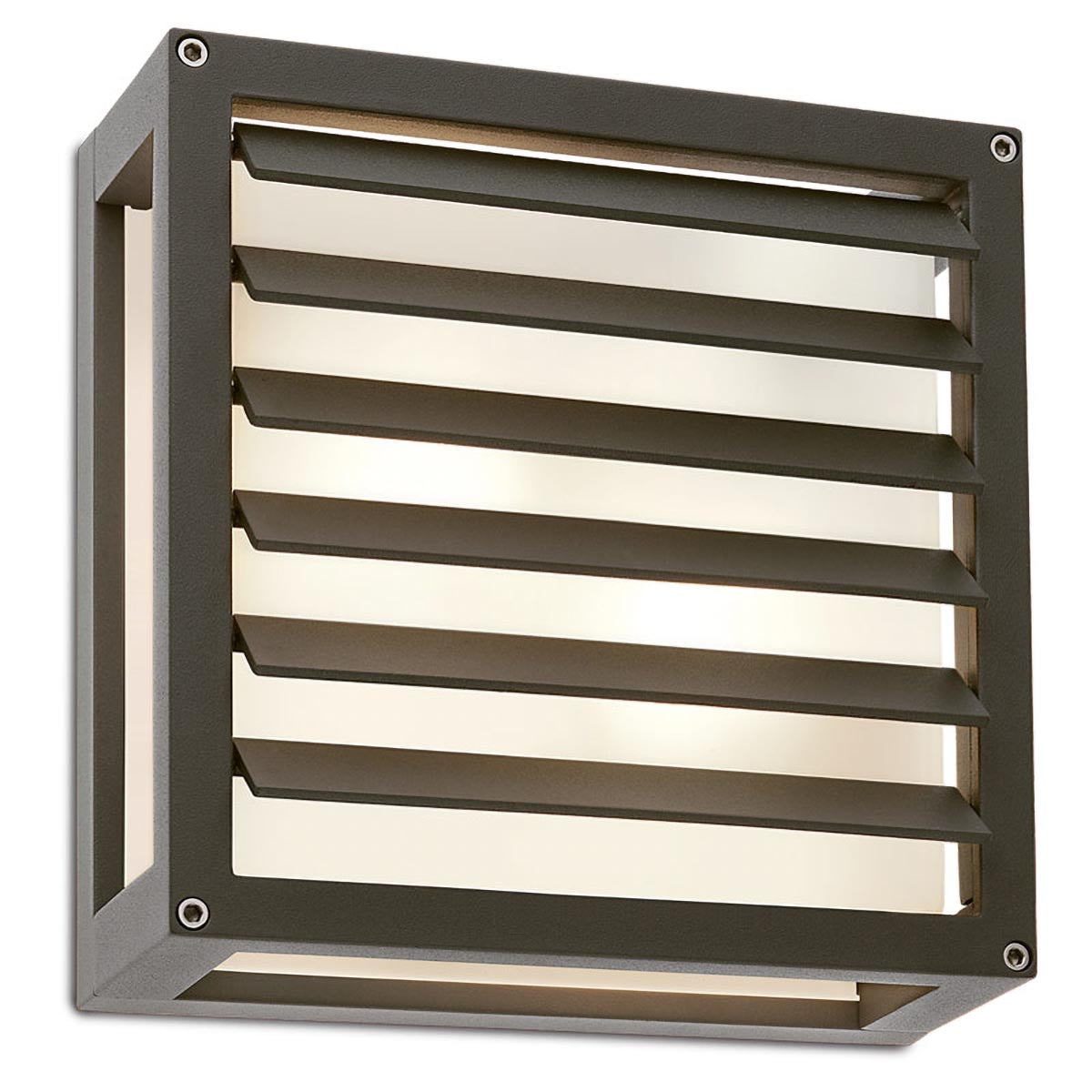 Aplica exterior Brick, gri inchis, 2 x E27, IP54, Redo,9894