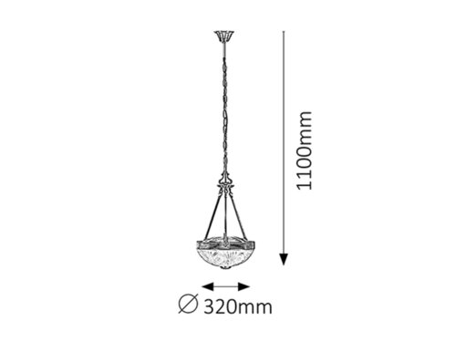 Lustra suspendata Annabella, bronz, 2xE27, IP20, Rabalux, 8637