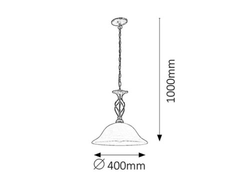 Lustra suspendata Beckworth, bronz, 1xE27, IP20, Rabalux, 7136