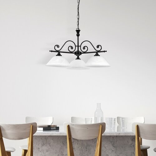 Lustra suspendata Dorothea, negru mat, 3xE27, IP20, Rabalux, 7773