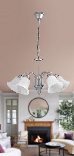 Lustra suspendata Francesca, crom satin, 5xE14, IP20, Rabalux, 7365