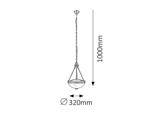 Lustra suspendata Marlene, bronz, 2xE27, IP20, Rabalux, 8547