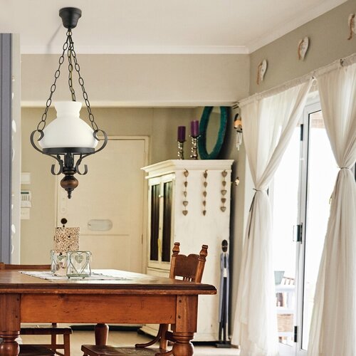 Lustra suspendata Petronel, negru mat, 1xE27, IP20, Rabalux, 7076