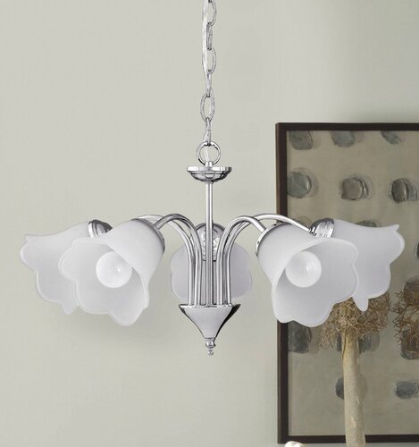 Lustra suspendata Rafaella, crom, 5xE14, IP20, Rabalux, 7245