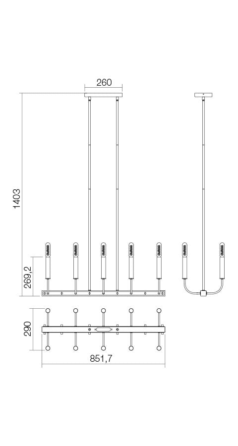 Candelabru KONIG, 10xE14, INCANTI IKN C10 06 12