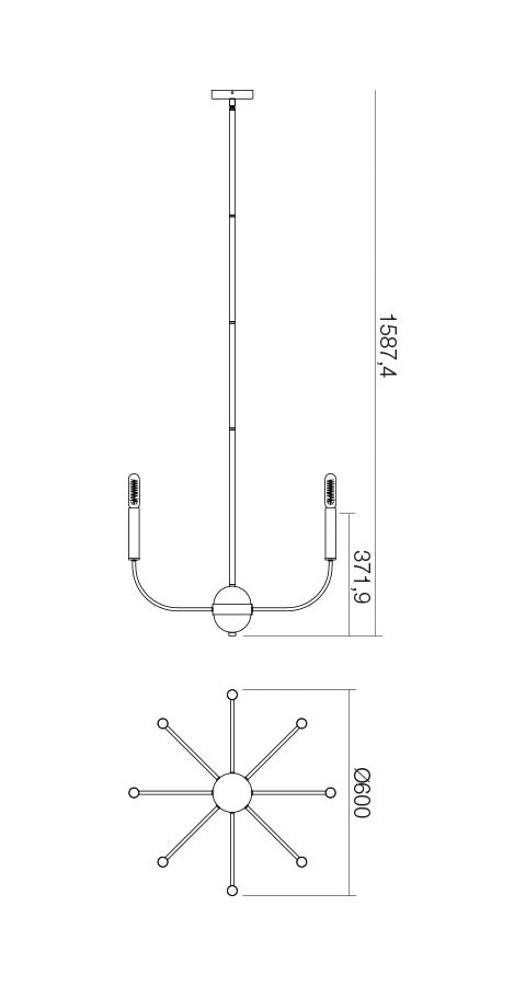 Candelabru KONIG, 8xE14, INCANTI IKN C8 06 12