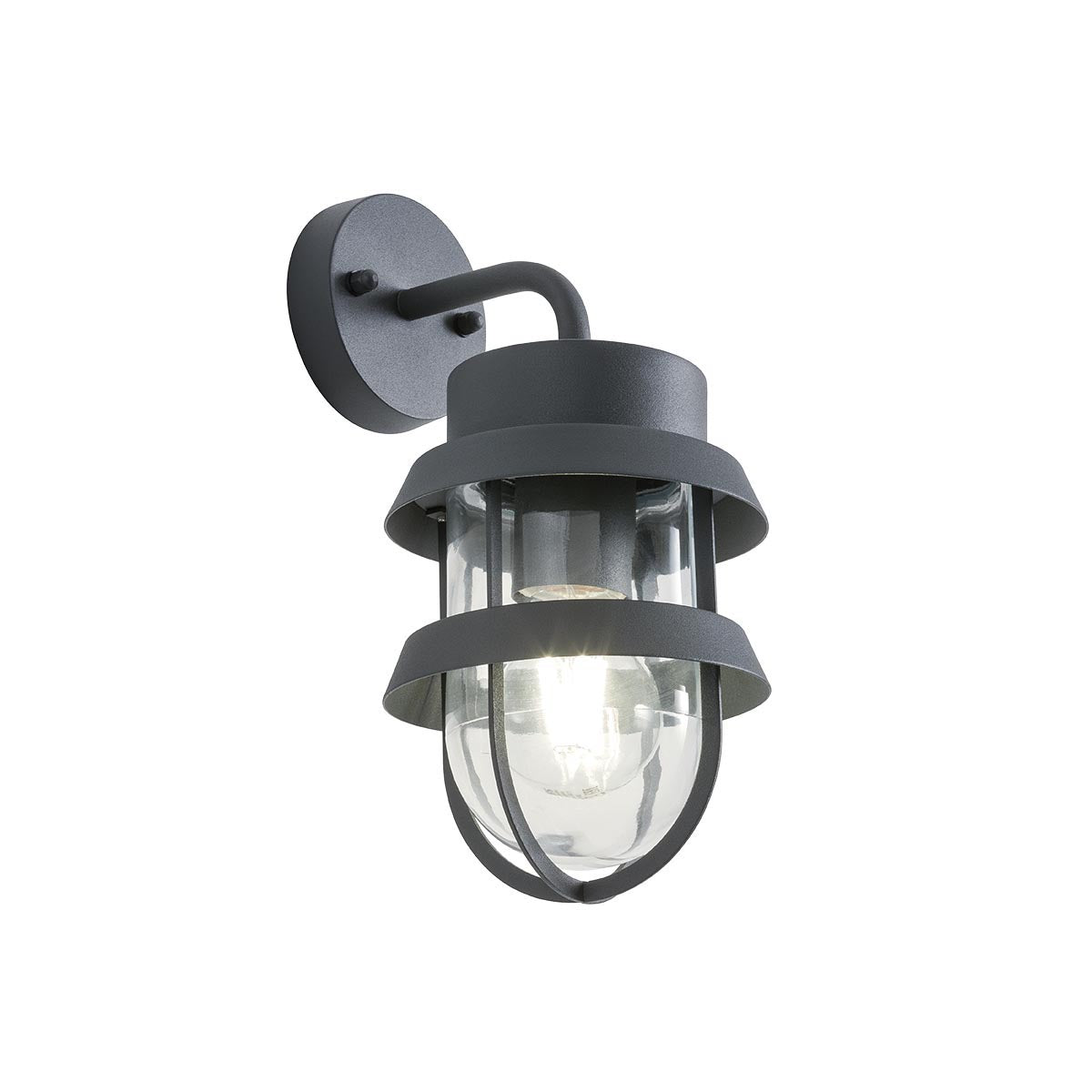 Aplica exterior Claut, gri inchis, 1 x E27, IP44, Redo, 9498