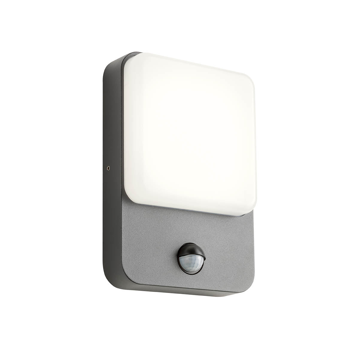 Aplica LED senzor exterior Colin, gri inchis, 9W, 640lm, 3000K, IP54, Redo, 90133