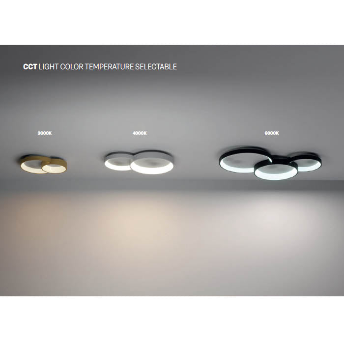 Plafoniera LED Combi, negru mat, 50W, 3000/4000/6000K, 4248lm, L. 72 cm, IP20, Smarter, 01-3372