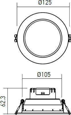 Spot led incastrat, Alb mat, 8W, 650 lumeni, 4000K, EV01NW, Arelux