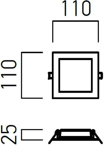 Corp de iluminat FCQ01WW MWH, Alb mat, 6W, 3000K, Arelux