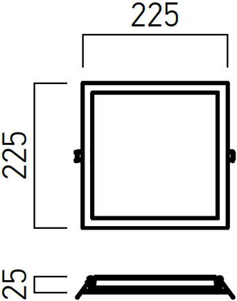 Corp de iluminat FCQ04NW MWH, Alb mat, 24W, 4000K, Arelux