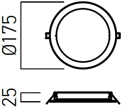Corp de iluminat FCR03WW MWH, Alb mat, 18W, 3000K, Arelux