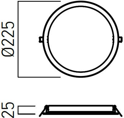 Spot led incastrat, Alb mat, 24W, 1938 lumeni, 4000K, IP40, FCR04NW MWH, Arelux