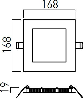 Corp de iluminat FTQ168NW MWH, Alb mat, 15W, 4000K, Arelux