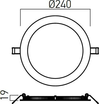 Spot led incastrat, Alb mat, 15W, 1097 lumeni, 4000K, IP40, FTR240NW MWH , Arelux
