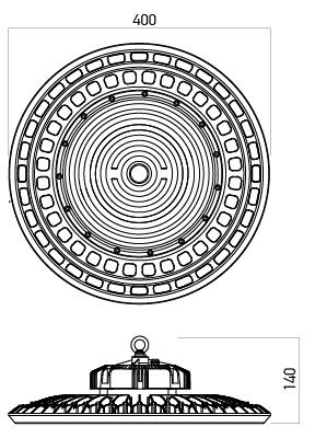 Corp de iluminat FX22NW120, Negru mat, 200W, 4000K, Arelux