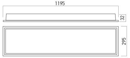 Corp de iluminat PT30120WW, Alb mat, 40W, 3000K, Arelux