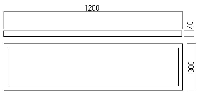 Corp de iluminat PTS30120WW MWH, Alb mat, 40W, 3000K, Arelux