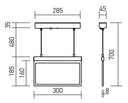 Corp de iluminat siguranta WY20M ADN, 2W, Arelux