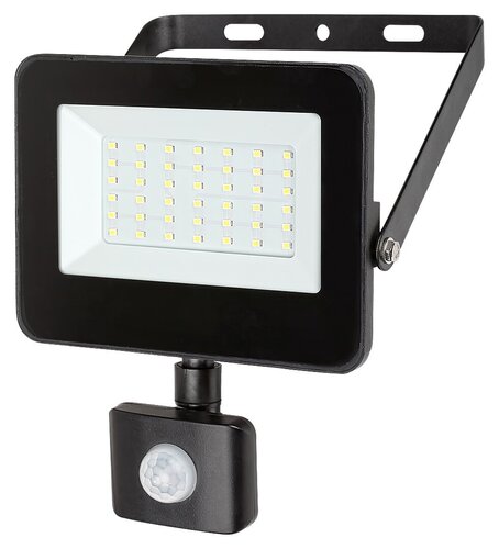 Proiector LED exterior Flood cu senzor, negru, 30W, 2700lm, 4000K, IP44, Rabalux, 7068