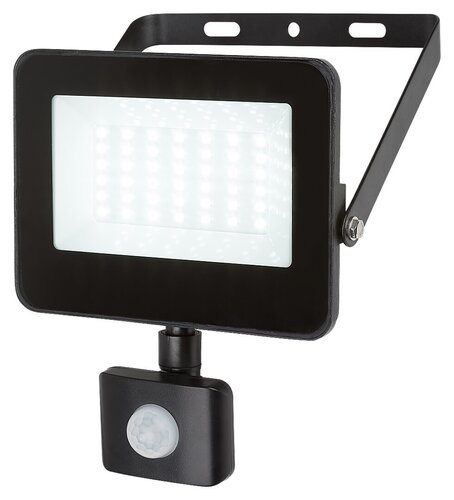 Proiector LED exterior Flood cu senzor, negru, 30W, 2700lm, 4000K, IP44, Rabalux, 7068