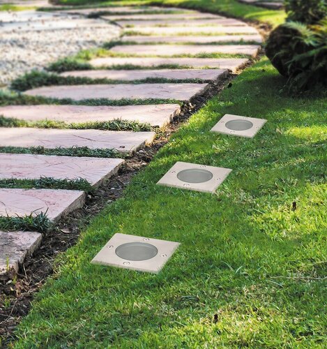 Spot LED incastrat exterior Tacoma, crom satin, 1 x GU10, IP65, Rabalux, 8714