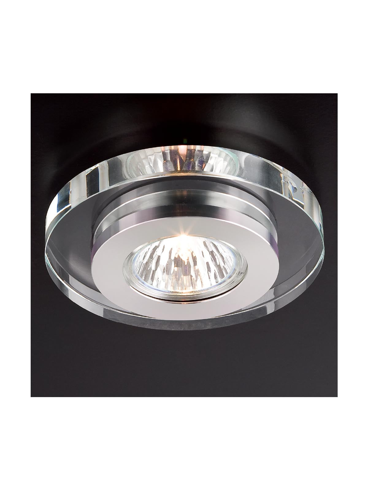 Spot incastrat CR 2, crom, cristal, 1XGU10, Smarter 70162