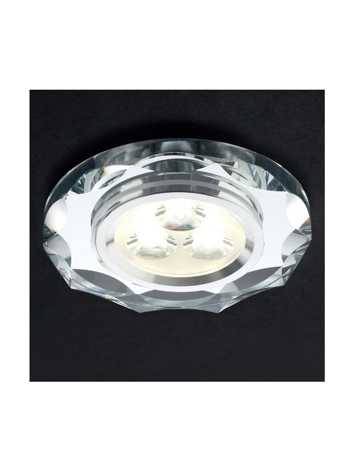 Spot incastrat CR 34 LED, LED 3 x 1W, 4000K, 248 lm, crom, Smarter 70311
