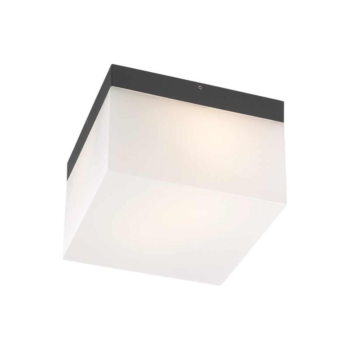 Aplica LED exterior Cube, gri inchis, 4W, 230lm, 3000K, IP65, Redo, 9442