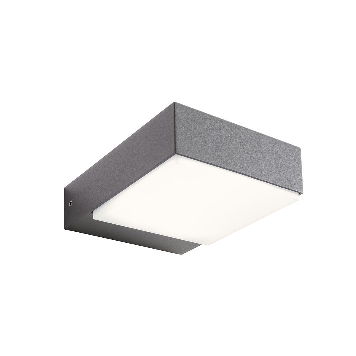 Aplica LED exterior Cube, gri inchis, 7W, 493lm, 3000K, IP54, Redo, 9560