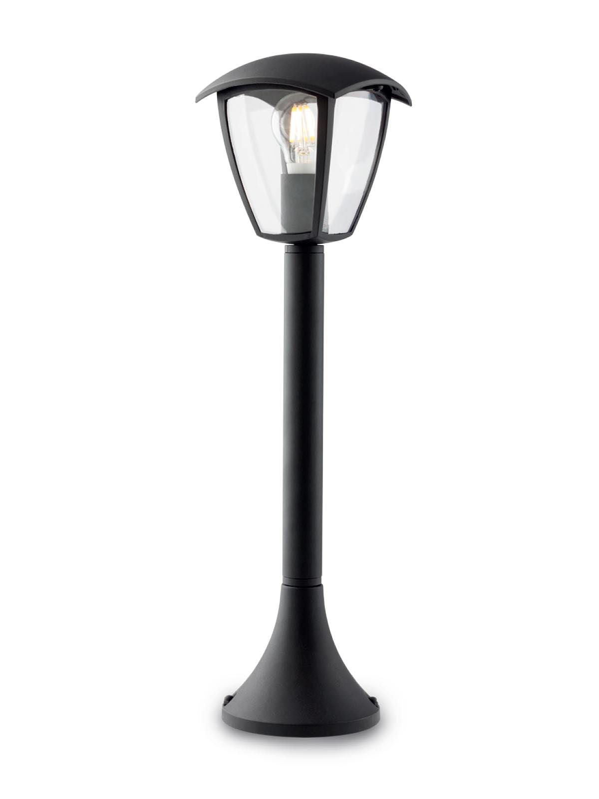 Stalp exterior EDMOND, negru mat, 1XE27, Smarter 9157