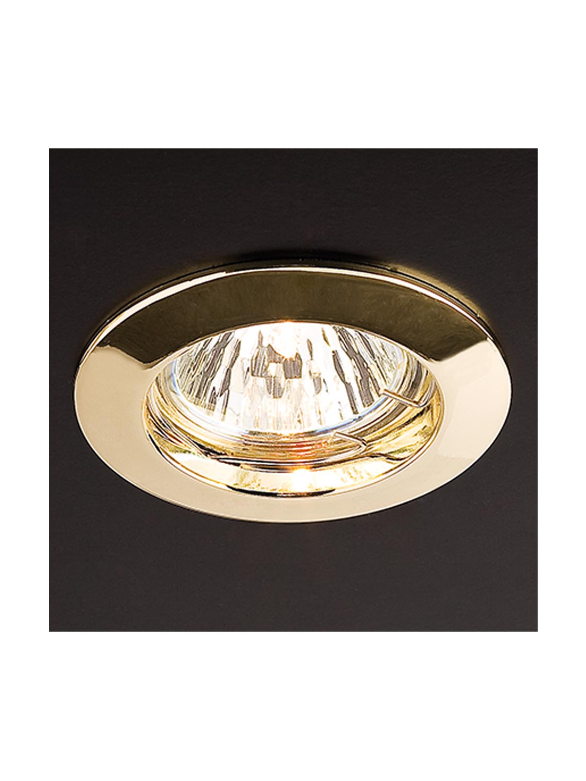 Spot incastrat ELC 146, auriu lucios, 1XGU10, Smarter 70010