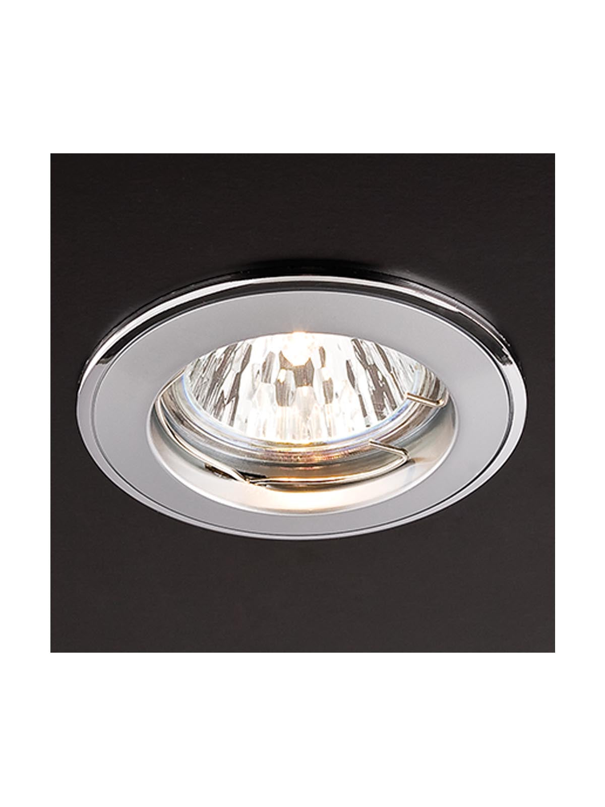 Spot incastrat ELC 146, perla crom/crom, 1XGU10, Smarter 70014