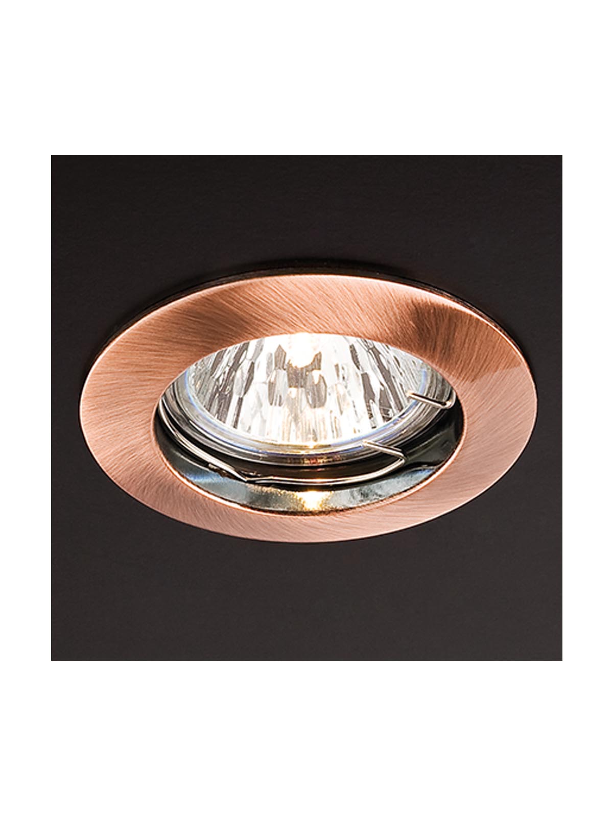 Spot incastrat ELC 146, cupru, 1XGU10, Smarter 70095