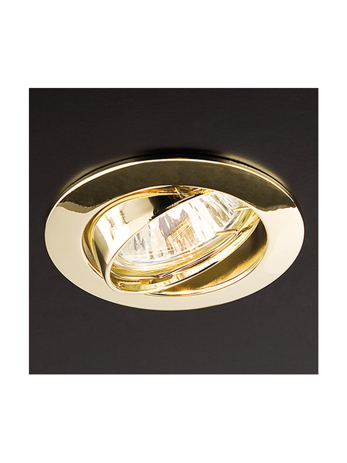 Spot incastrat ELC 229,auriu lucios, 1XGU10, Smarter 70003