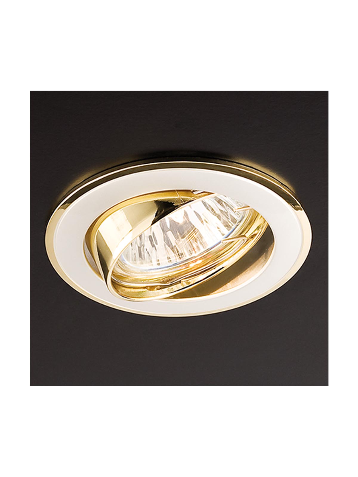 Spot incastrat ELC 229, perla silver/auriu, 1XGU10, Smarter 70006