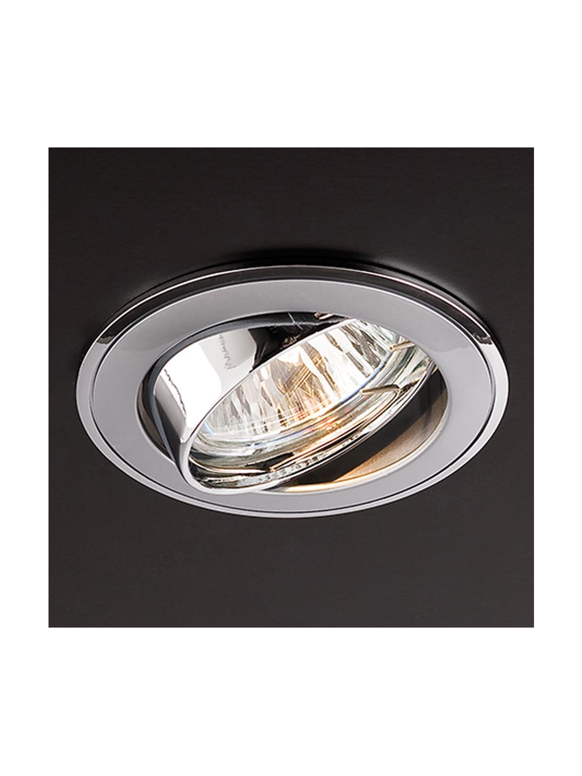 Spot incastrat ELC 229, perla crom/crom, 1XGU10, Smarter 70007