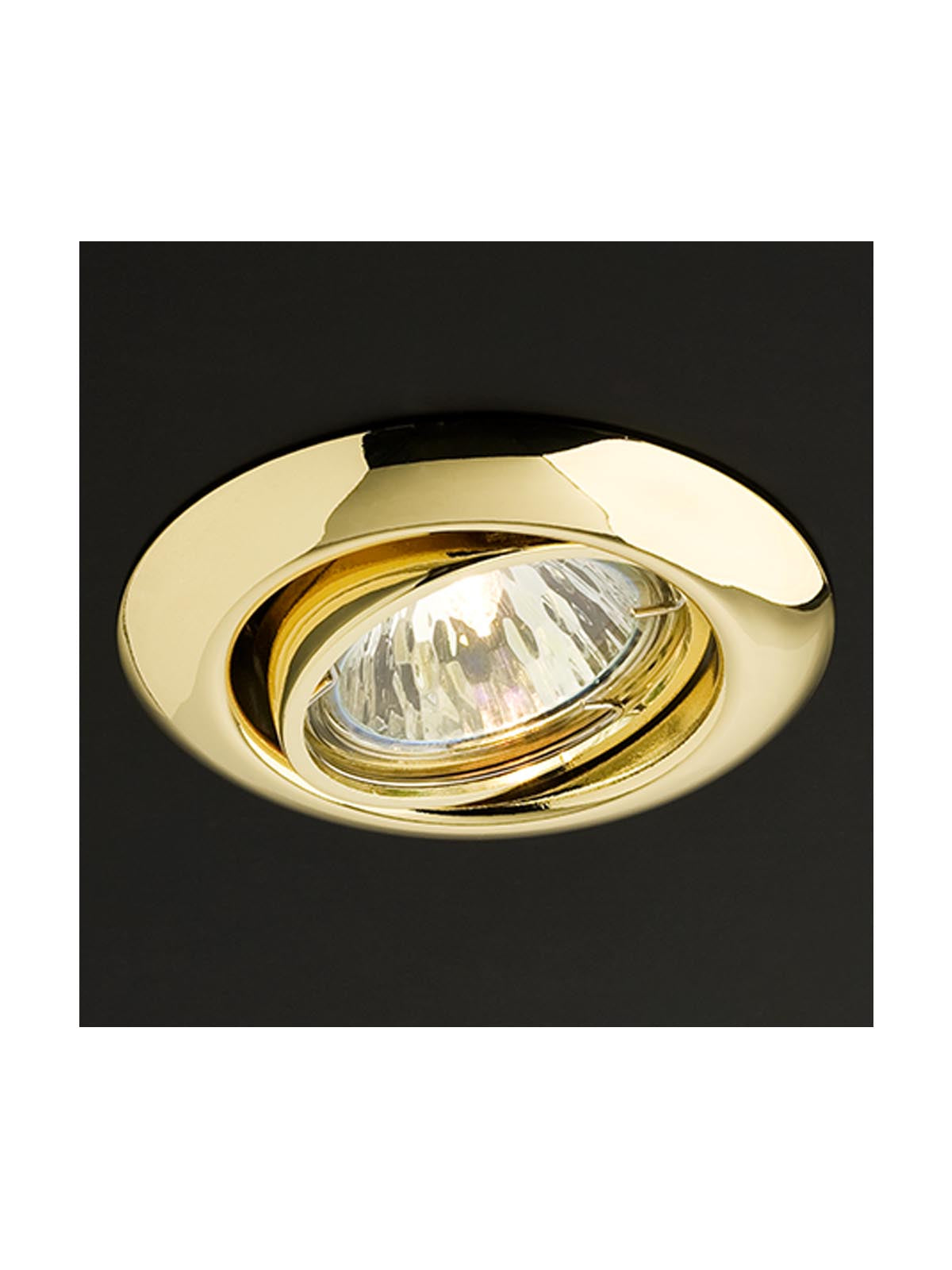 Spot incastrat ELC 3072, auriu lucios, 1XGU10, Smarter 70155