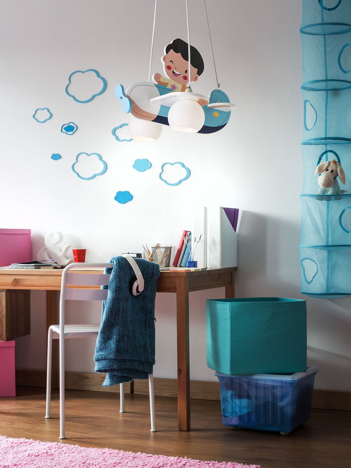 Lustra Happy Plane, mdf vopsit, 2XE14, Smarter 04-421