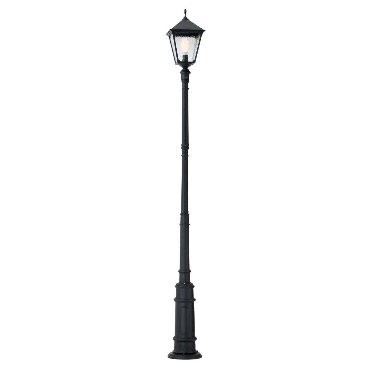 Stalp exterior Heidelberg, negru, 1 x E27, H. 314cm, IP44, Redo, 9223