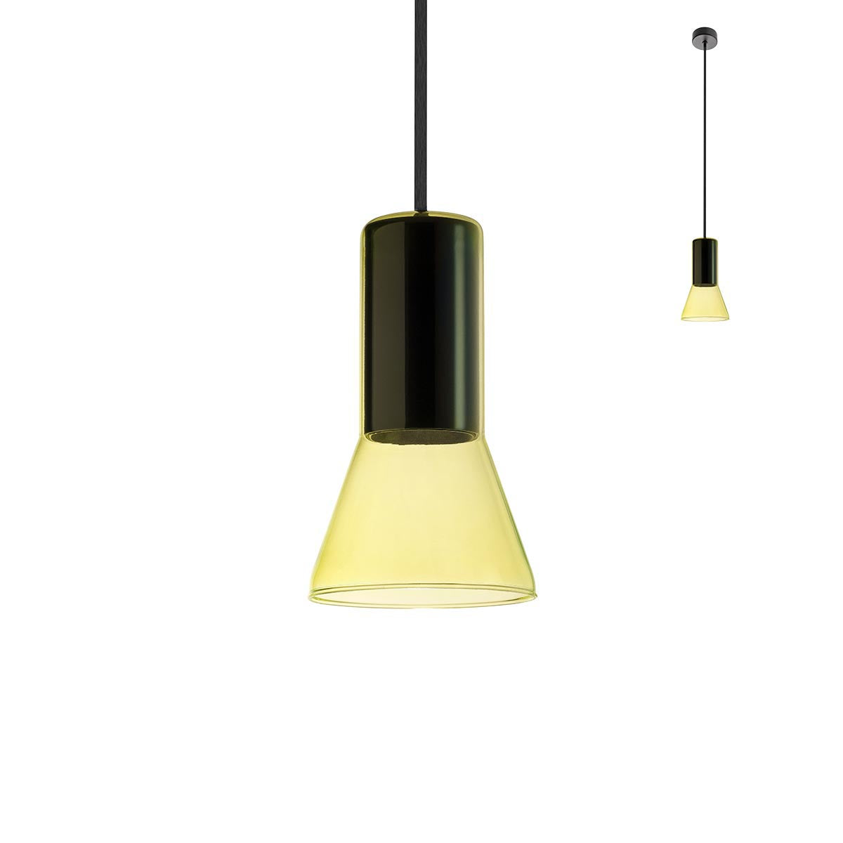 Lustra suspendata Jano, negru/galben, 1xGU10, IP20, Redo, 01-1687