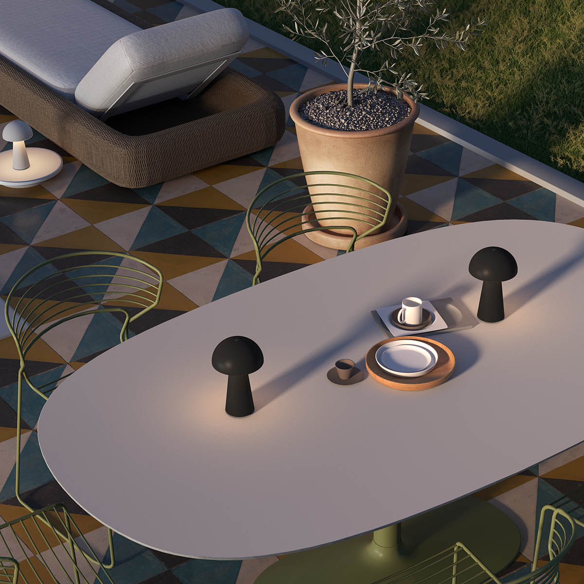 Veioza LED exterior Kira, negru nisipiu, 1,7W, 170 lm, 3000K, IP44, Redo, 90439