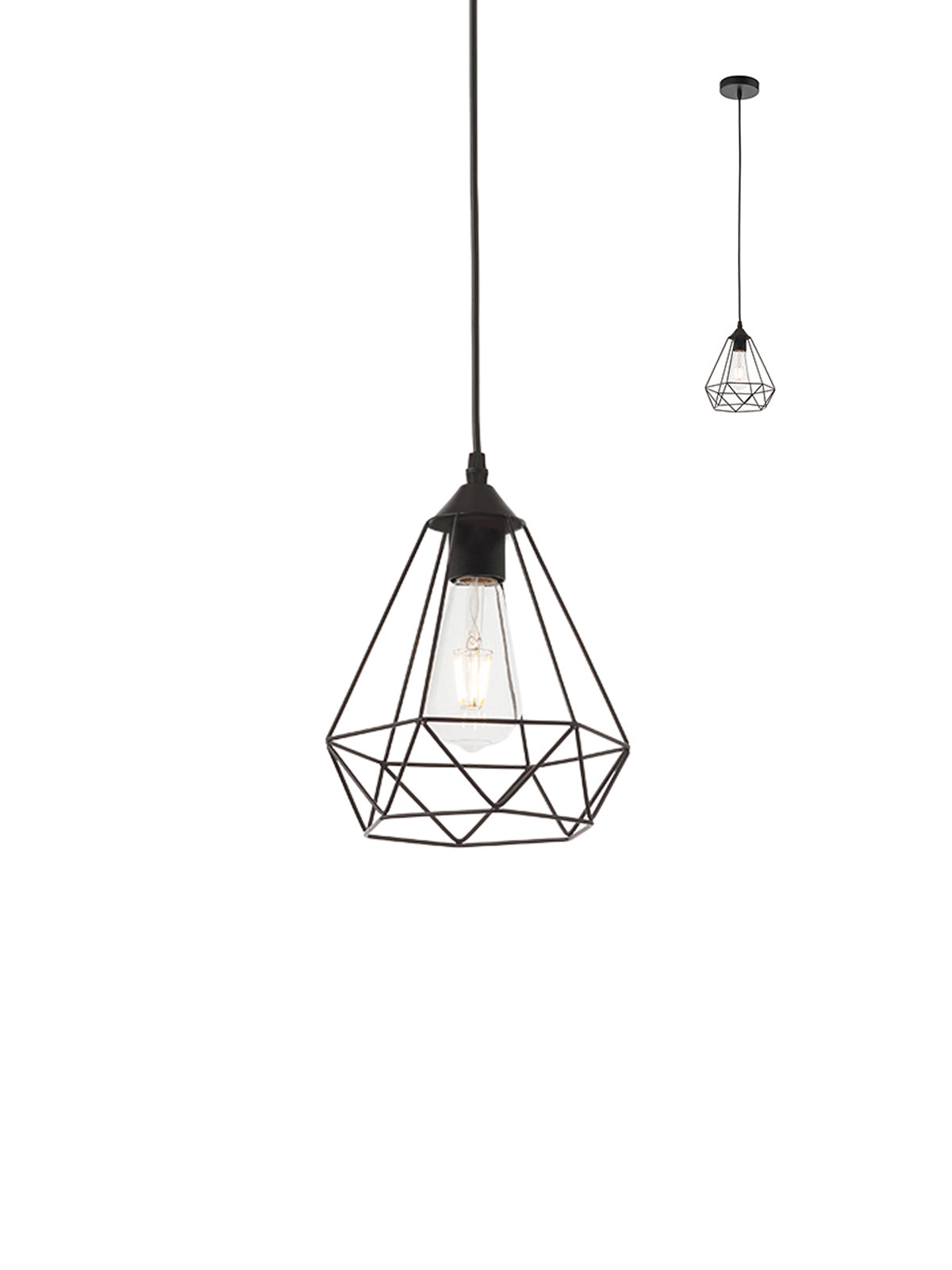 Lustra suspendata Krill, negru mat, 1XE27, Smarter 01-1388