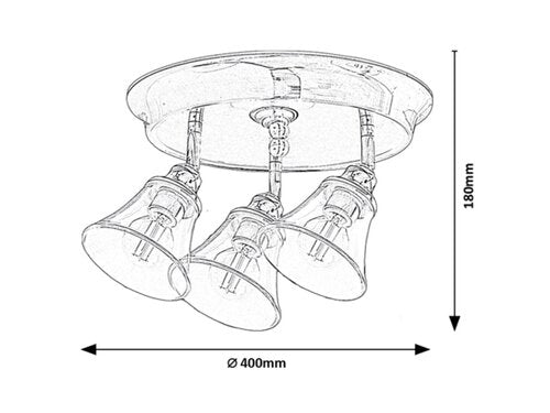 Lampa baie Antoine, crom, E14 3x 40W, Rabalux 3210