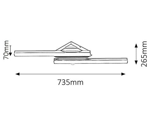 Lampa baie Antonia, crom, 2360lm, LED 2x 12W, 4000K, Rabalux 5895