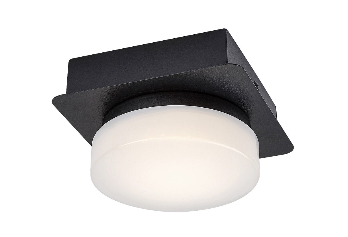 Lampa baie Attichus, negru mat, 670lm, LED 5W, 4000K, Rabalux 75001