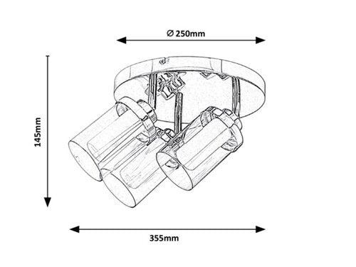 Lampa baie Aviva, crom, G9 3X 28W, Rabalux 5088